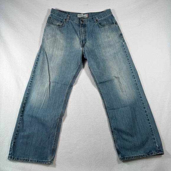 Levis Jeans Mens 36x30 Blue 569 Loose Straight High Rise Light Wash - Picture 1 of 12